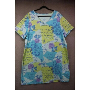 Serenaday Women's Pajama Gown-Size 1X(18-20)